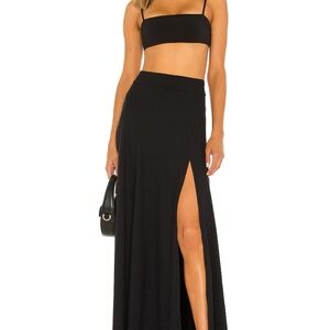 Susana Monaco High Waisted Slit Maxi Skirt
